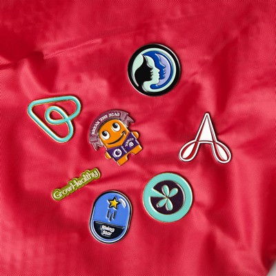 Diestruck Soft Enamel Lapel Pins - 1 1/4" W x 1 1/4" H